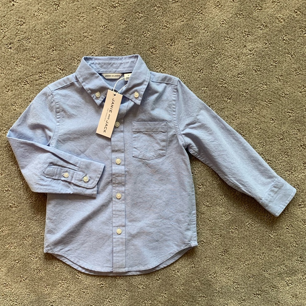 NWT! 2t button down light blue shirt